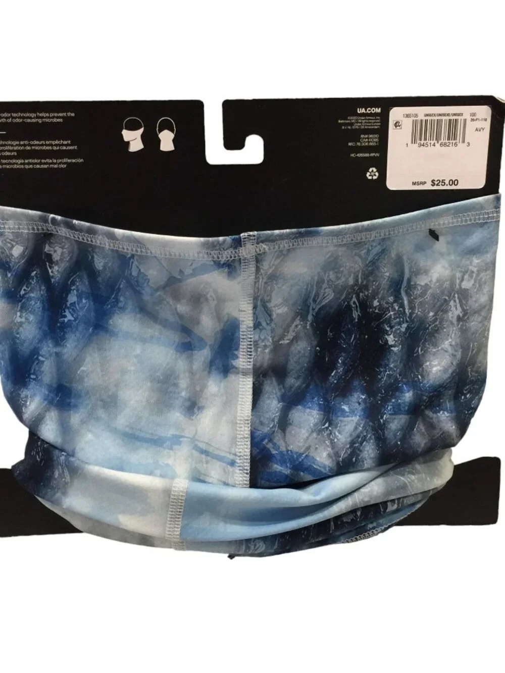 Under Armour Blue Tie Dye Men's Gaiter OSO-CHILL Anti-Odor OSFM